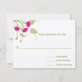 Framboise Gerbers on Lime Wedding RSVP (Devant)