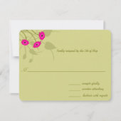 Framboise Gerbers on Lime Wedding RSVP (Devant)