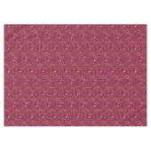 Framboise Rouge Boho Branches à fleurs Nappe (Devant (Horizontal))