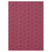 Framboise Rouge Boho Branches à fleurs Nappe (Devant)