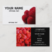 FRAMBOISES ROUGES JUTEUSES - modèle de carte de (Devant / Derrière)