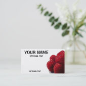 FRAMBOISES ROUGES JUTEUSES - modèle de carte de (Debout devant)