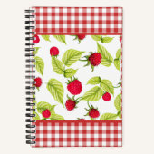 Framboises sur Red En vichy Bullet Journal (Recto)