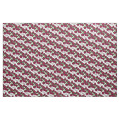 Framboises tirant rouge vert nom tissu motif (Fat Quarter)