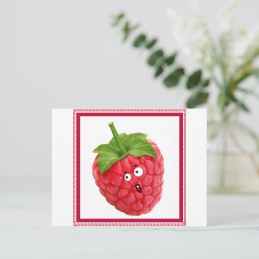 framboos briefkaart (Staand voorkant)