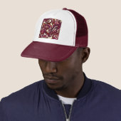 Framboos golf trucker pet (In situ)
