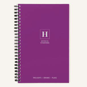Framboos Klassiek Monogram Notitieboek