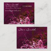 Framboos met zwoele veters visitekaartje (Voorkant / Achterkant)