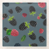 Framboos patroon 2 glazen onderzetter (Voorkant)