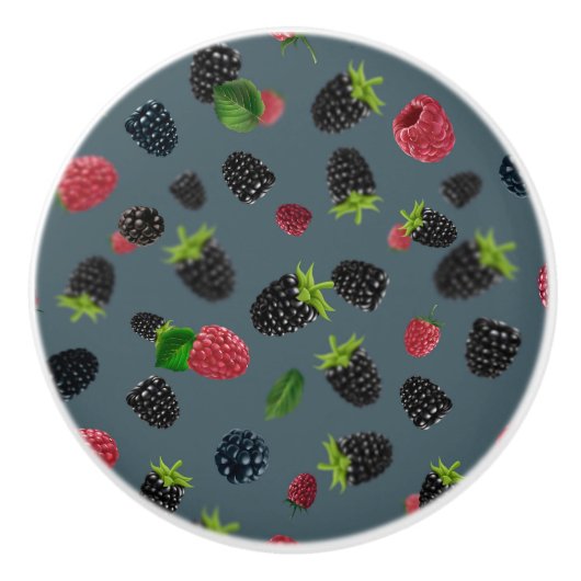 Framboos patroon 2 keramische knop (Voorkant)