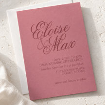 Framboos Roze Moderne Kalligrafie Minimalistisch