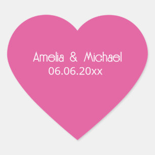 Framboos Roze Save The Date Hart Sticker