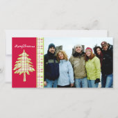 Framboos Schotland Boom & Sneeuwvlok Kerstmis Feestdagenkaart (Voorkant)