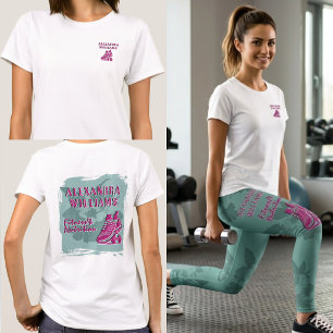 Framboos Teal Bloeiende Fitness & Voeding  T-shirt