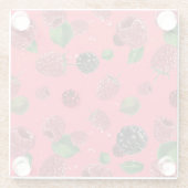 Frambospatroon Glazen Onderzetter (Achterkant)