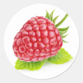 Frambozen en nertsen ronde sticker