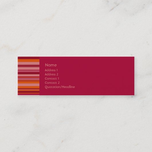 Frambozen Fizz Profilecard Mini Visitekaartje (Voorkant)