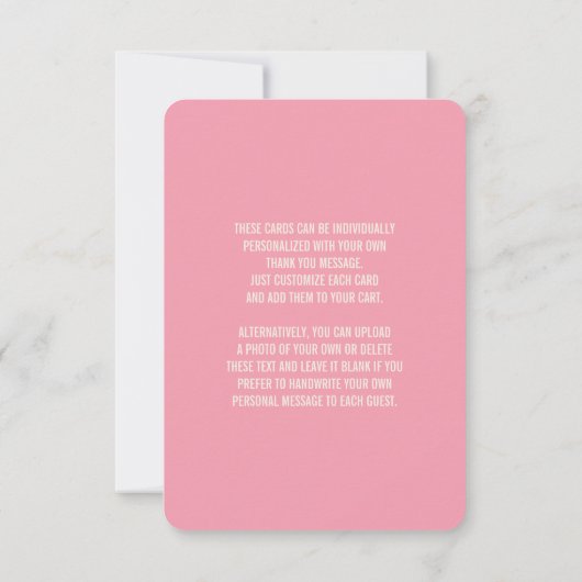 Frambozen ijs sprankelaar 1e verjaardag meisje bedankkaart (Achterkant)