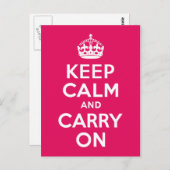 Frambozen kalk houden en doorgaan briefkaart (Voorkant / Achterkant)