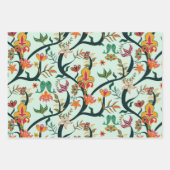 Frambozen, Mint en Cream Boho-patronen Inpakpapier Vel (Voorkant 3)