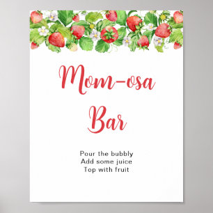 Frambozen Mom-osa Bar Tafelbord Poster