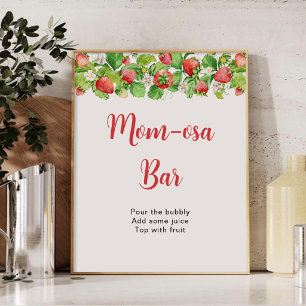 Frambozen Mom-osa Bar Tafelbord Poster