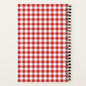 Frambozen op Red Gingham Bullet Journal Notitieboek (Achterkant)