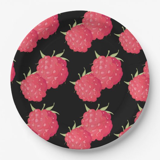 frambozen papieren bordje (Voorkant)