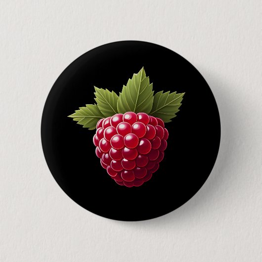 Frambozen Ronde Button 5,7 Cm (Voorkant)