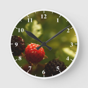 Frambozen Ronde Medium Wandklok Klok