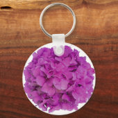 Frambozen roze hortensia roze magenta bloemen sleutelhanger (Voorkant)