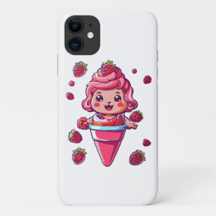 Frambozen sorbet Kawaii iPhone 11 Hoesje