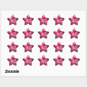 Frambozen Sterren Ster Sticker (Vel)