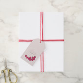 Frambozen Waterverf Happy Valentijn Day Cadeaulabel (Met Touw)