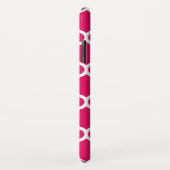 Frambozen WhMarokkaans #5 Navy 3 Initiaal Monogram Case-Mate iPhone Case (Achterkant/rechts)