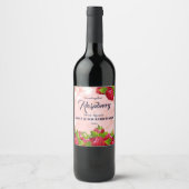 Frambozenfruit Wijn Etiket (Voorkant)