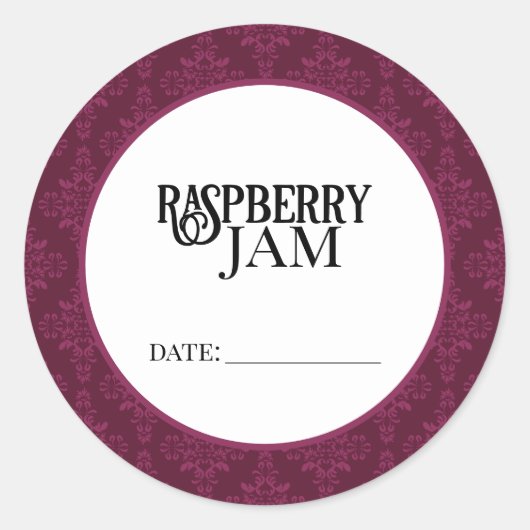 Frambozenjam Inmaakdeksel Labels (Voorkant)