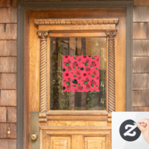 Frambozenpatroon Raamsticker