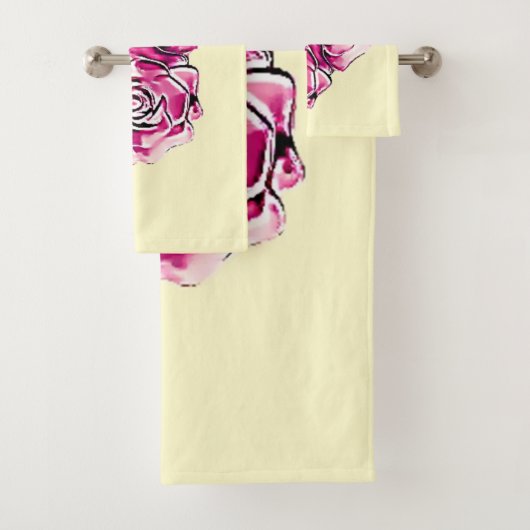 Frambozige Rozen en room Bad Handdoek (Insitu)