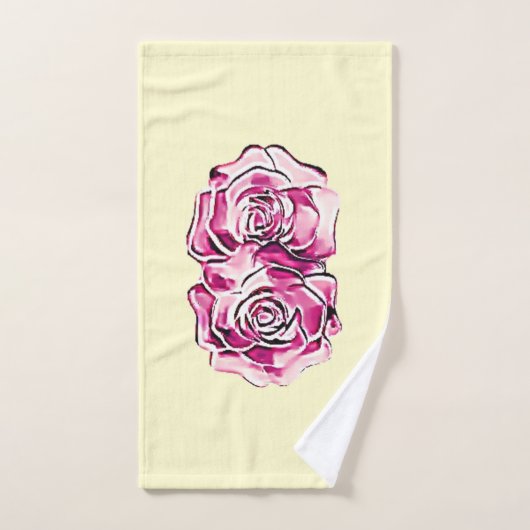 Frambozige Rozen en room Bad Handdoek (Handdoek)