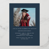 Frame à huile sur Faire-part de graduation bleu fo (Verso)