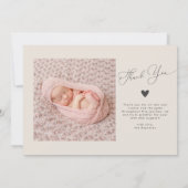 Frame Arc de crème Merci Votre Faire-part de naiss (Dos)