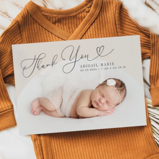 Frame Arc de crème Merci Votre Faire-part de naiss