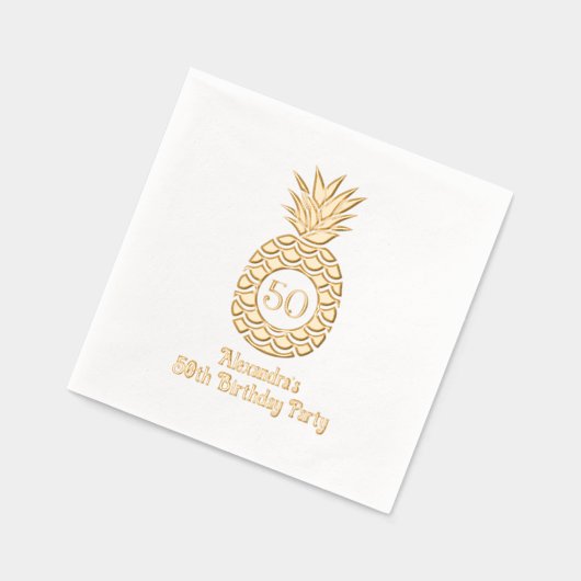 Frame d'Anniversaire à ananas tropical (Gauche)