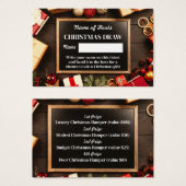 Frame de fête, Billets de raffle de fête de Noël (Devant & derrière)