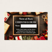 Frame de fête, Billets de raffle de fête de Noël (Devant)