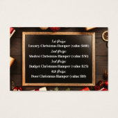 Frame de fête, Billets de raffle de fête de Noël (Dos)