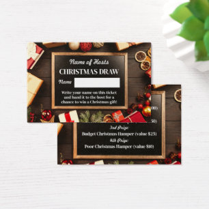 Frame de fête, Billets de raffle de fête de Noël