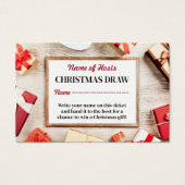 Frame de fête, Billets de raffle de fête de Noël (Devant)