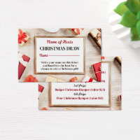 Frame de fête, Billets de raffle de fête de Noël